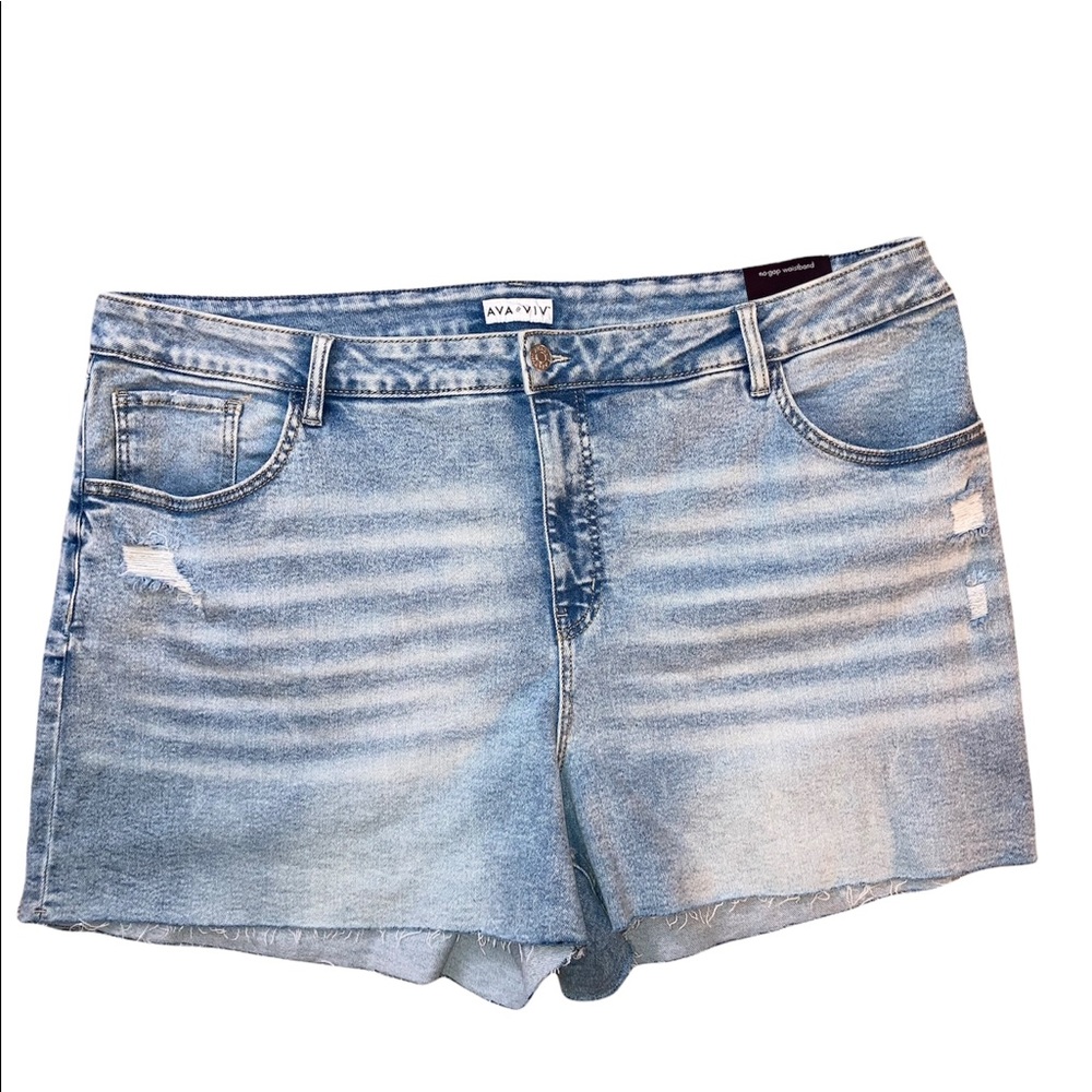 Plus size denim shorts NWT light wash